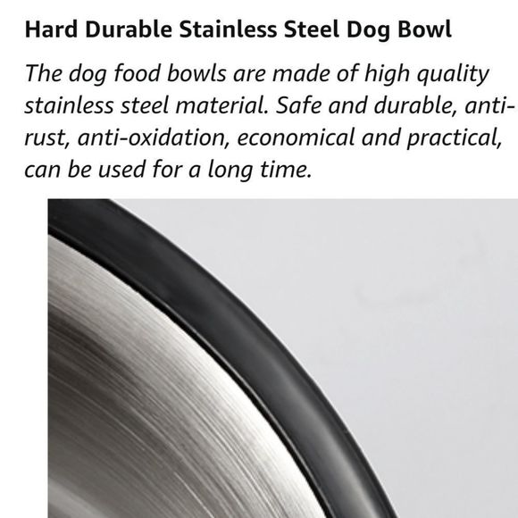 LEACOOLKEY Stainless Steel 2 Pack Dog/Cat Bowls New With Tags  Sz. Sall - Picture 12 of 16